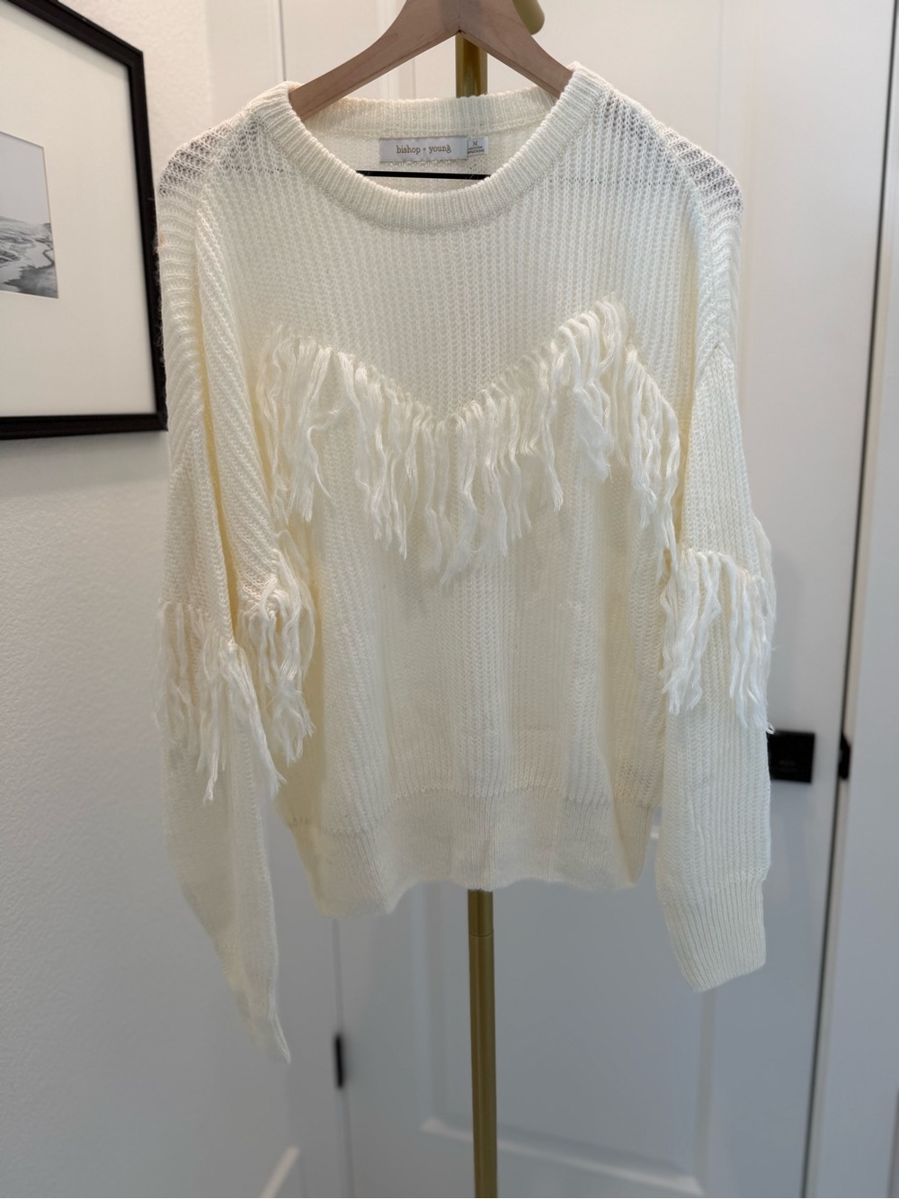 bishop + young Glam Slam Fringe Crewneck Sweater